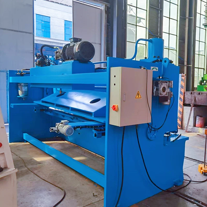 H0fcfefd3c2cf43fda4bcdad78e041fbcS.webp Essential Components QC11K Gate-Type Hydraulic Shearing Machine Featuring MD11 Control System with Pump Gear Motor and PLC - Image 4