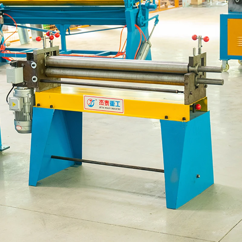 H5b2a1090d7144e2798b2f22e576b41021.webp Hot Sale Electric Eccentric Samsung Plate Bending Machine Manual Electric 3 Roller Steel for Duct Making Top Metal Sheet Rolling - Image 3