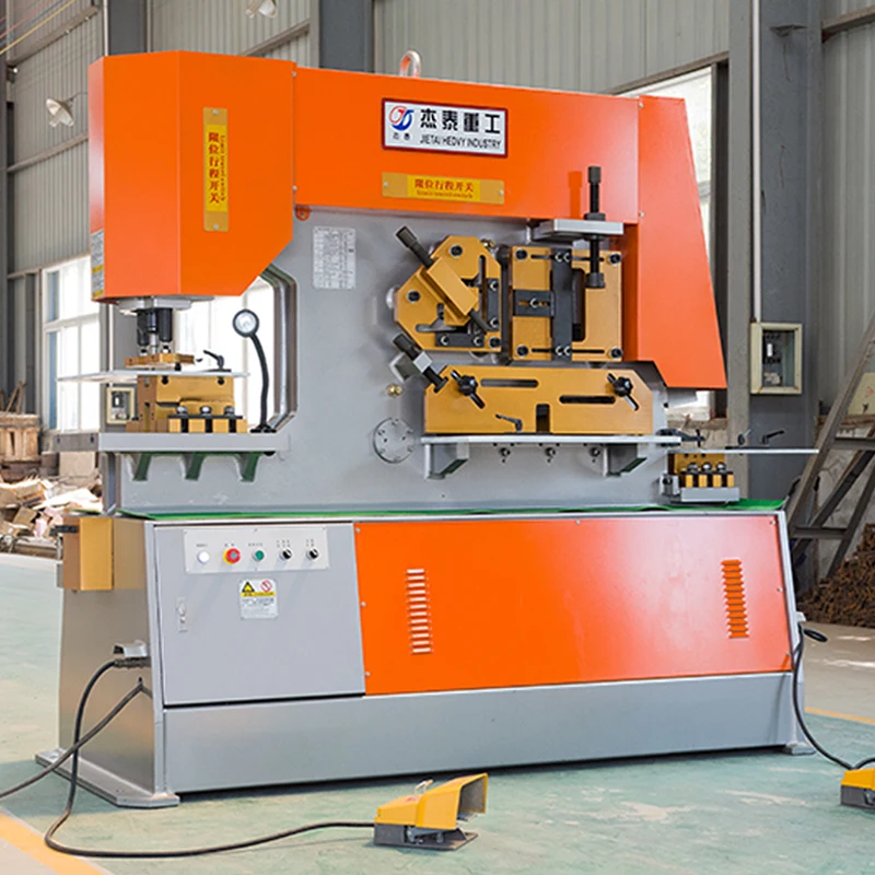 H9b624c47a94d40cda572d2068016e7bbc.webp Construction Industries Combined Punching Shearing Equipment Hydraulic Ironworker Machine - Image 4