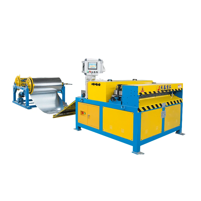 H9f0d035817ed4d7497dad463eac26e71d.webp CNC Full Production Line for Air Duct Cutting Integrated Coil Uncoiling Punching Cutting Machine for Metal Products - Image 2