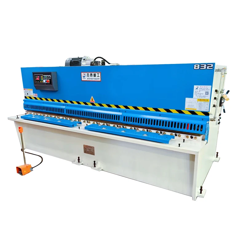 Hac33429d2b8a45dabff1761a5906ef86S.webp Automatic Electric CNC Shearing Machine Hydraulic Cut Sheet Metal Shearer with Essential Components Pump Gear Motor - Image 1