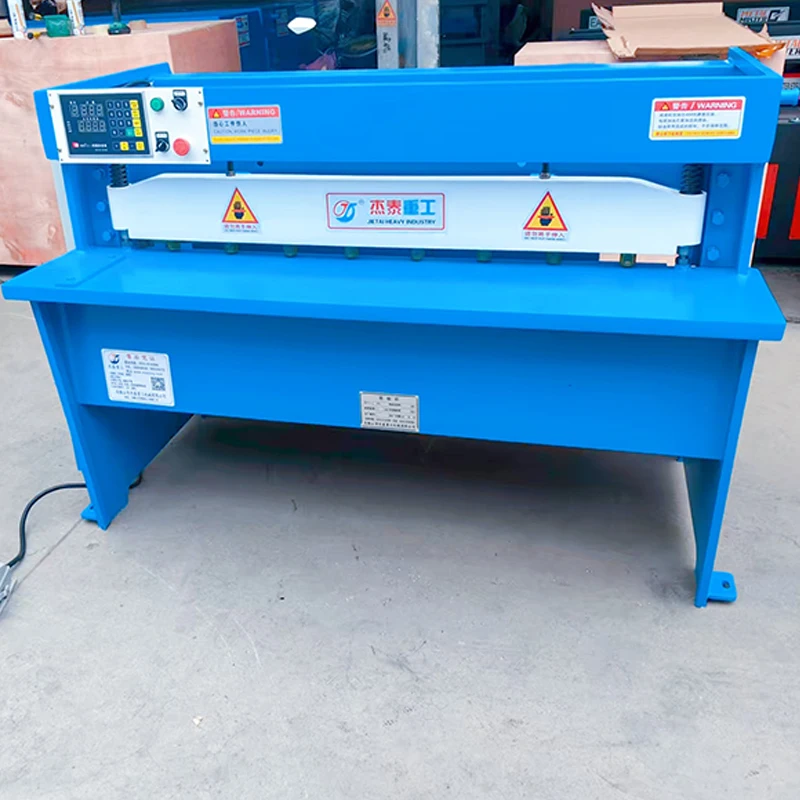 Hbe2b334ceff043d09a1fb875f6df25f9p.webp High Quality Stainless Steel Electric Guillotine Shearing Machine Energy-Saving Long Cut MD11 CNC System Featuring Pump Gear PLC - Image 2